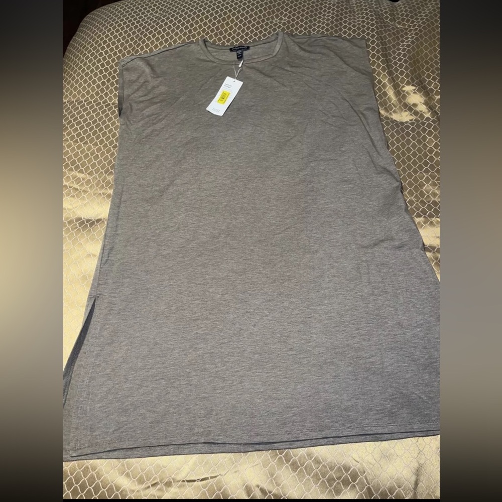 Eileen Fisher Gray Sleeveless Tunic Top